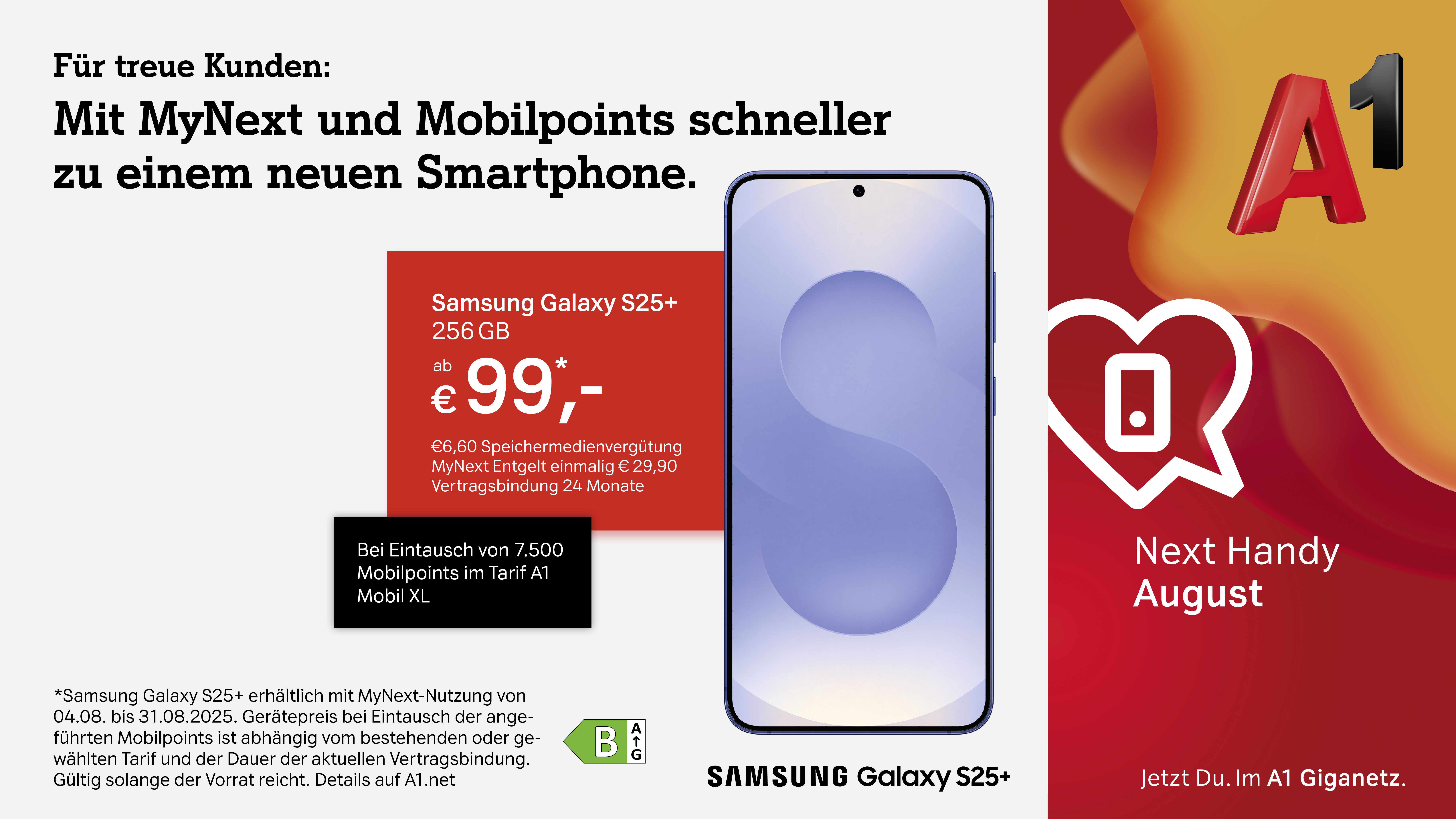 Mit MyNext und Mobilpoints schneller zu einem neuen Smartphone - Samsung Galaxy S25+ 256GB